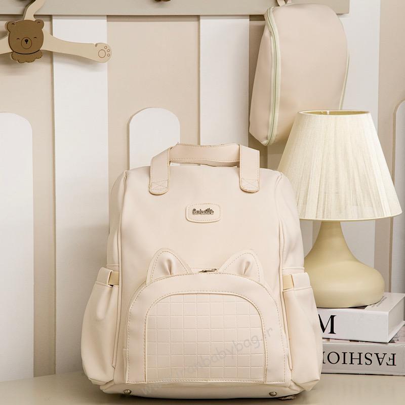 کوله پشتی لوازم نوزادی مدل نانسی کرم کیف کوله پشتی لوازم نوزادی مدل نانسی کرم