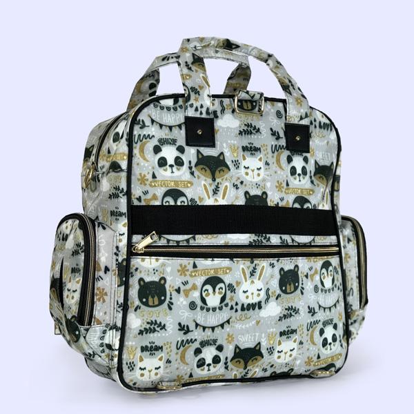 کوله پشتی لوازم نوزاد عروسکی کراس کوله پشتی لوازم نوزاد همراه با وسایل جانبی-کوله پشتی وسایل نوزاد طرحدار عروسکی