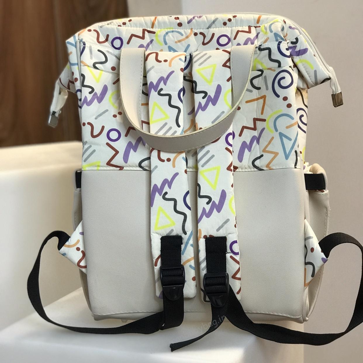 کوله پشتی لوازم نوزاد نما چرم هندسی ساک بیمارستانی و کیف وسایل مادر و نوزاد برند ببتو