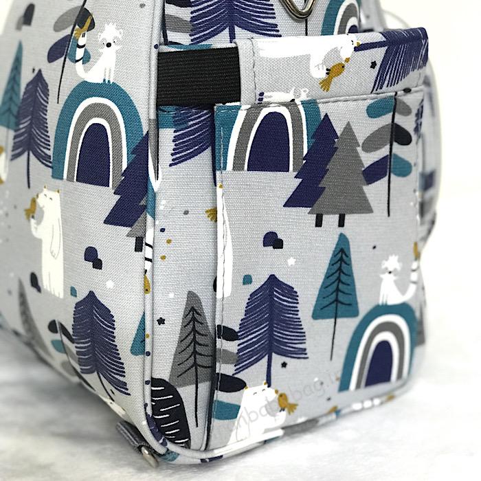 عکس اطراف کیف لوازم نوزاد کوله پشتی لوازم نوزاد یونا خرسی، کیف لوازم نوزاد طرحدار با کیفیت