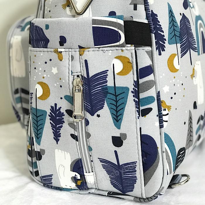 عکس اطراف کیف لوازم نوزاد کوله پشتی لوازم نوزاد یونا خرسی، کیف لوازم نوزاد طرحدار با کیفیت