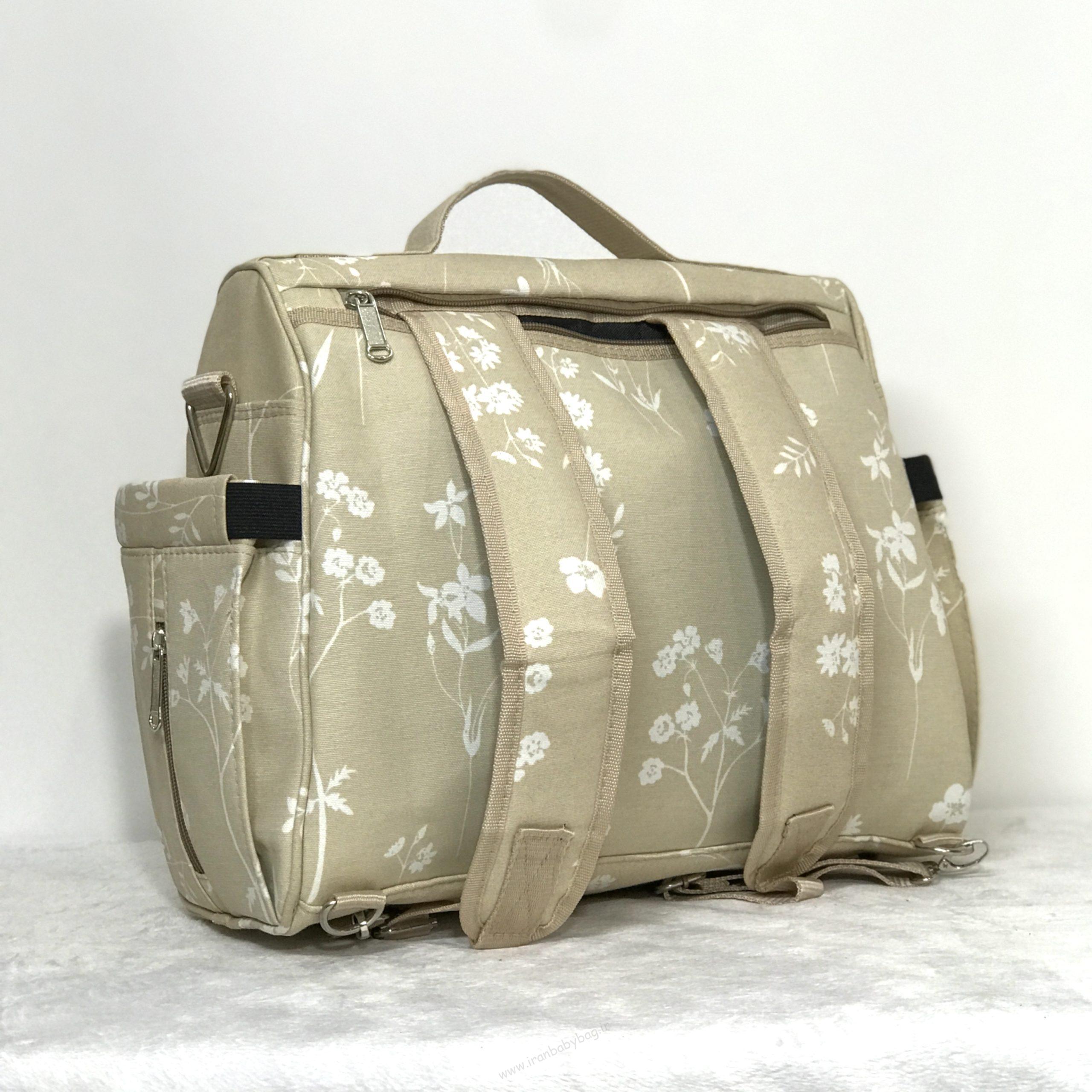 ساک لوازم نوزاد یونا گلدار کوله پشتی لوازم نوزاد یونا، ساک لوازم مادر و نوزاد طرحدار با کیفیت