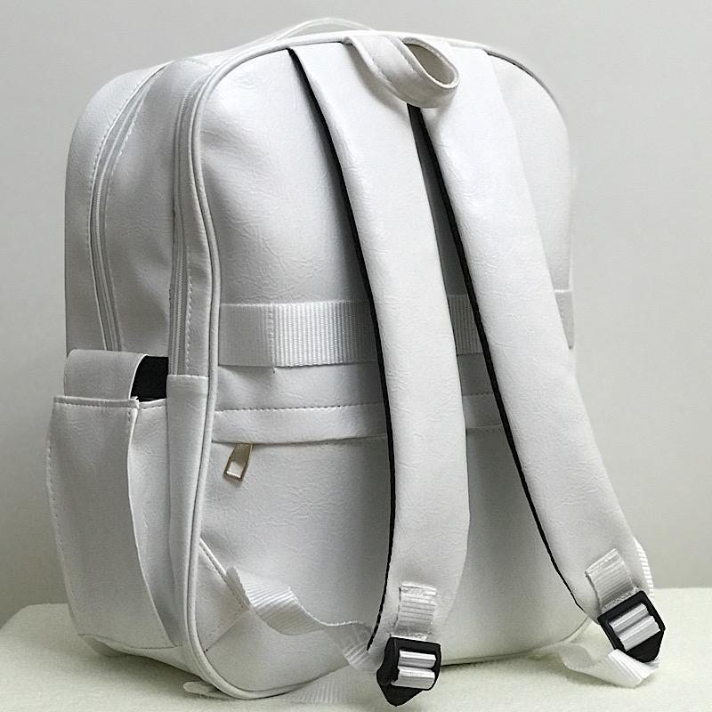 کوله لوازم نوزاد چرم مدل کارگو کوله پشتی لوازم نوزاد چرم مدل کارگو سفید