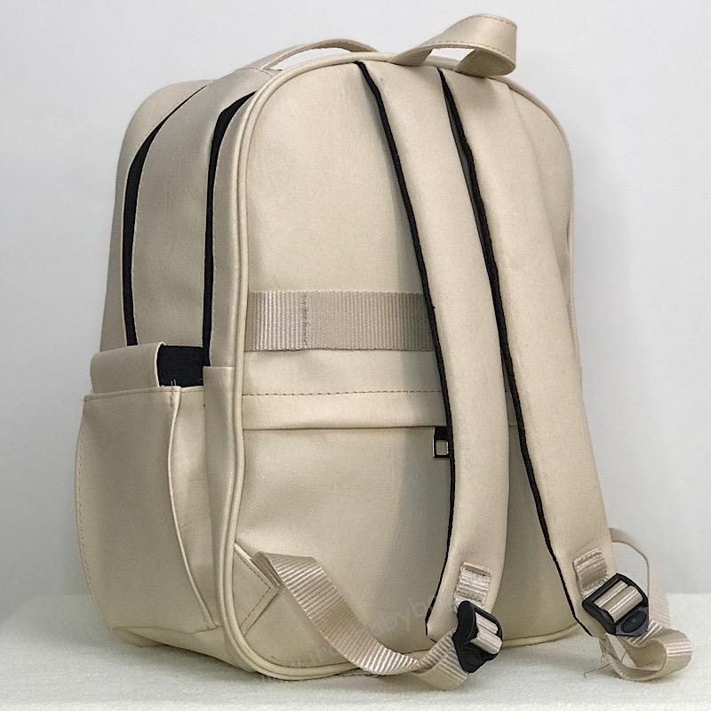 کوله لوازم نوزاد چرم مدل کارگو کوله پشتی لوازم نوزاد چرم مدل کارگو کرم