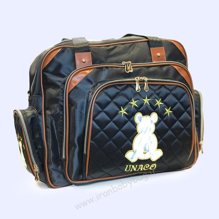 کیف وسایل کودک تدی مشکی-عسلی کیف وسایل کودک تدی مشکی-عسلی