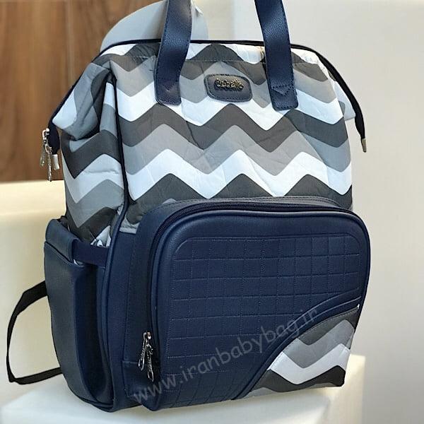 کوله طرحدار لوازم نوزاد مدل موجی-چرمی کوله طرحدار لوازم نوزاد مدل موجی-چرمی برند ببتو