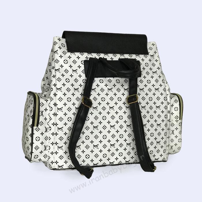 کوله پشتی لوازم نوزاد چرم مدل اورانوس کوله پشتی لوازم نوزاد چرم، کیف وسایل کودک چرم، ساک لوازم نوزاد طرحدار جدید چرم