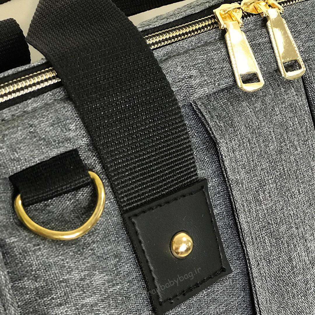 کوله پشتی لوازم نوزاد فندی طوسی کوله پشتی لوازم نوزاد فندی