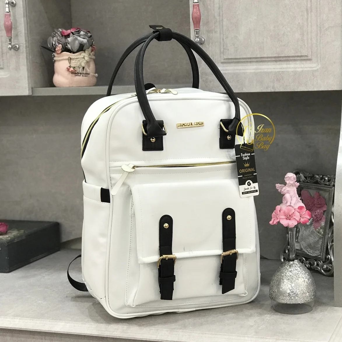 کوله پشتی وسایل نوزاد چرم کاسپین کوله پشتی وسایل نوزاد چرم