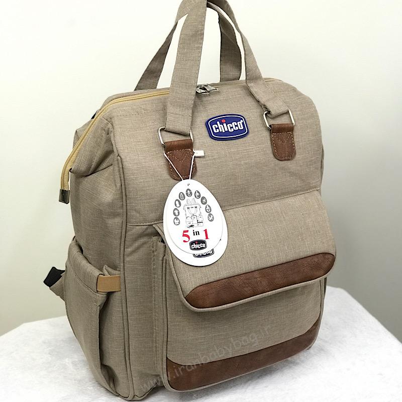 اطراف کوله پشتی لوازم نوزاد چیکو آکسفورد کوله پشتی لوازم نوزاد چیکو آکسفورد نما چرم