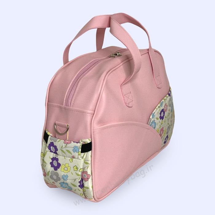 ساک رودوشی لوازم نوزاد گلدار ببتو ساک رودوشی وسایل مادر و نوزاد گلدار ببتو