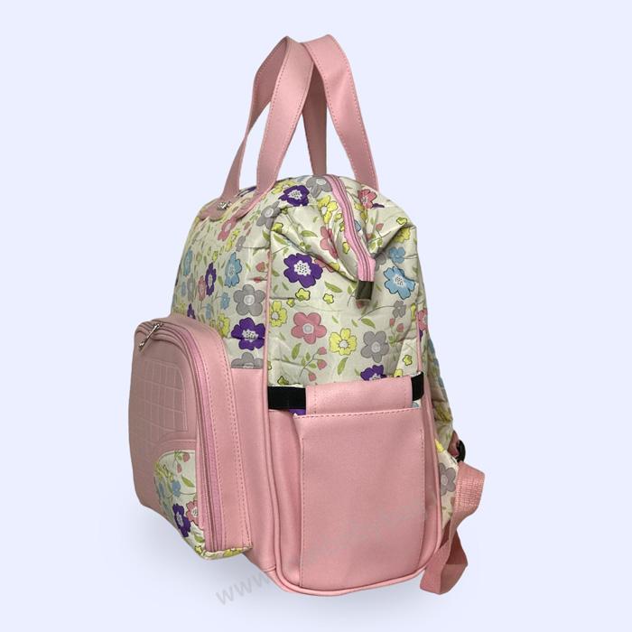 کوله پشتی لوازم نوزاد ببتو - پهلو کوله پشتی سیسمونی دخترانه