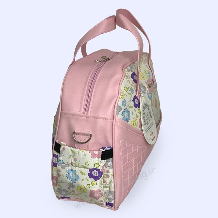 ساک رودوشی لوازم نوزاد گلدار ببتو ساک رودوشی لوازم مادر و نوزاد گلدار ببتو