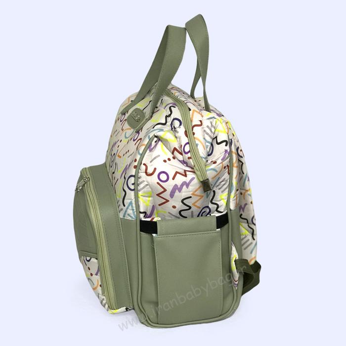 کوله پشتی لوازم نوزاد ببتو - پهلو کوله پشتی اسپرت برای سیسمونی سبز