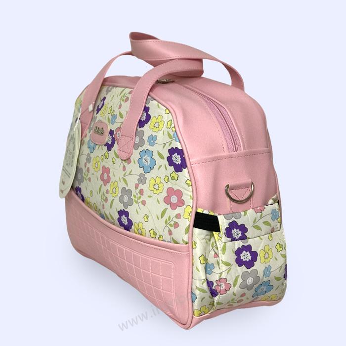 ساک رودوشی لوازم نوزاد گلدار ببتو ساک رودوشی لوازم نوزاد گلدار ببتو دخترانه صورتی