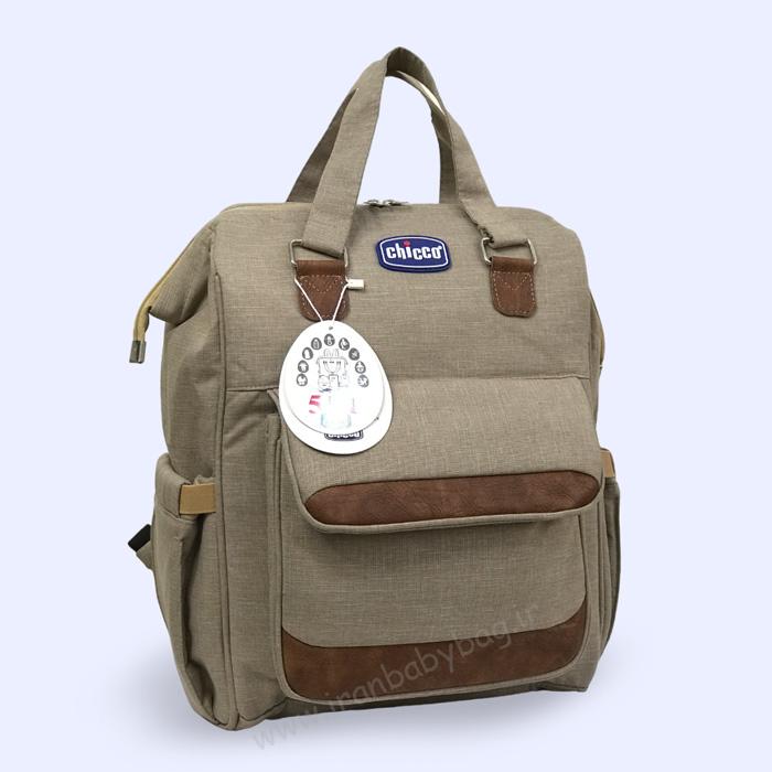 کوله پشتی لوازم نوزاد آکسفورد کرم کوله پشتی لوازم نوزاد چیکو آکسفورد کرم