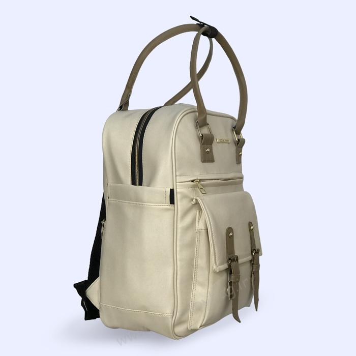 کوله پشتی لوازم نوزاد چرم کاسپین از پهلو کوله پشتی وسایل نوزاد چرم با کیفیت اصل