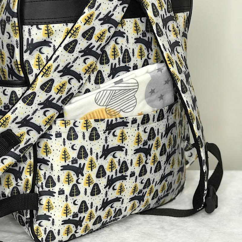 عکس جیبهای کوله پشتی لوازم نوزاد مدل روشا کوله پشتی لوازم نوزاد و کودک مدل روشا