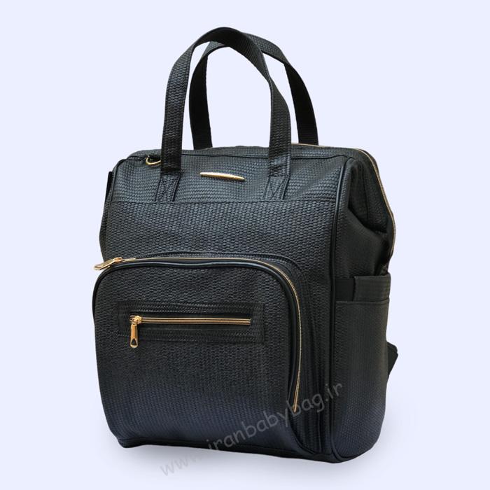 کیف نوزاد چرم مدل نوبل کیف کولهای لوازم نوزاد چرم مدل نوبل رنگ مشکی