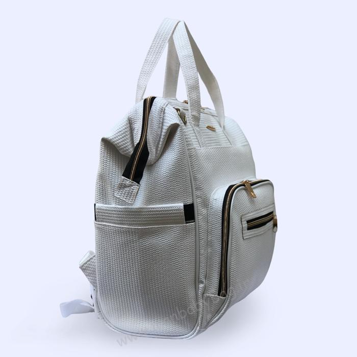 کیف نوزاد چرم مدل نوبل کیف کولهای لوازم نوزاد چرم مدل نوبل سفید