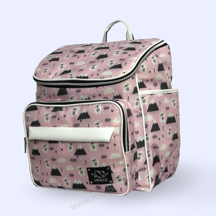 کوله پشتی لوازم نوزاد مدل آیسان بزرگترین و جادرارترین کوله پشتی لوازم نوزاد دخترانه