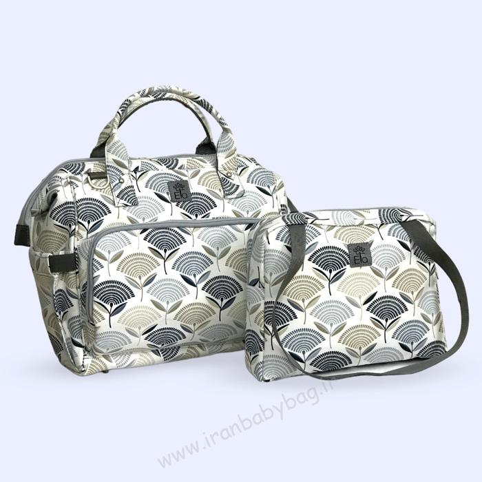 مدل هیوا طرح قاصدک ساک وسایل نوزاد دوتایی الا مدل هیوا طرحدار