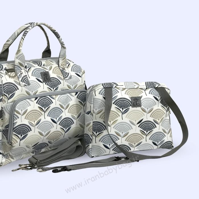 بند همراه مدل هیوا طرح قاصدک ساک دو تایی لوازم نوزاد