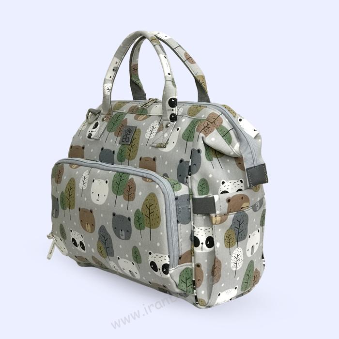مدل هیوا طرح خرسک کیف دستی وسایل کودک و مادر جادار