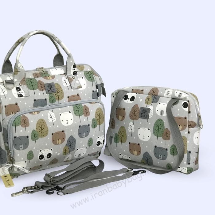 بند های همراه مدل هیوا طرح خرسک لوازم جانبی ساک لوازم نوزاد الا