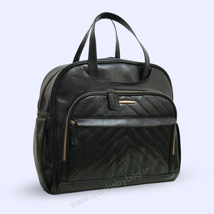 ساک لوازم نوزاد تمام چرم ویانا ساک لوازم نوزاد تمام چرم ویانا مشکی