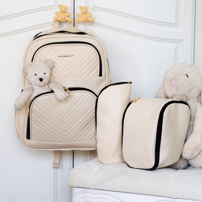 کوله لوازم نوزاد چرم مدل کارگو کوله لوازم نوزاد چرم مدل کارگو