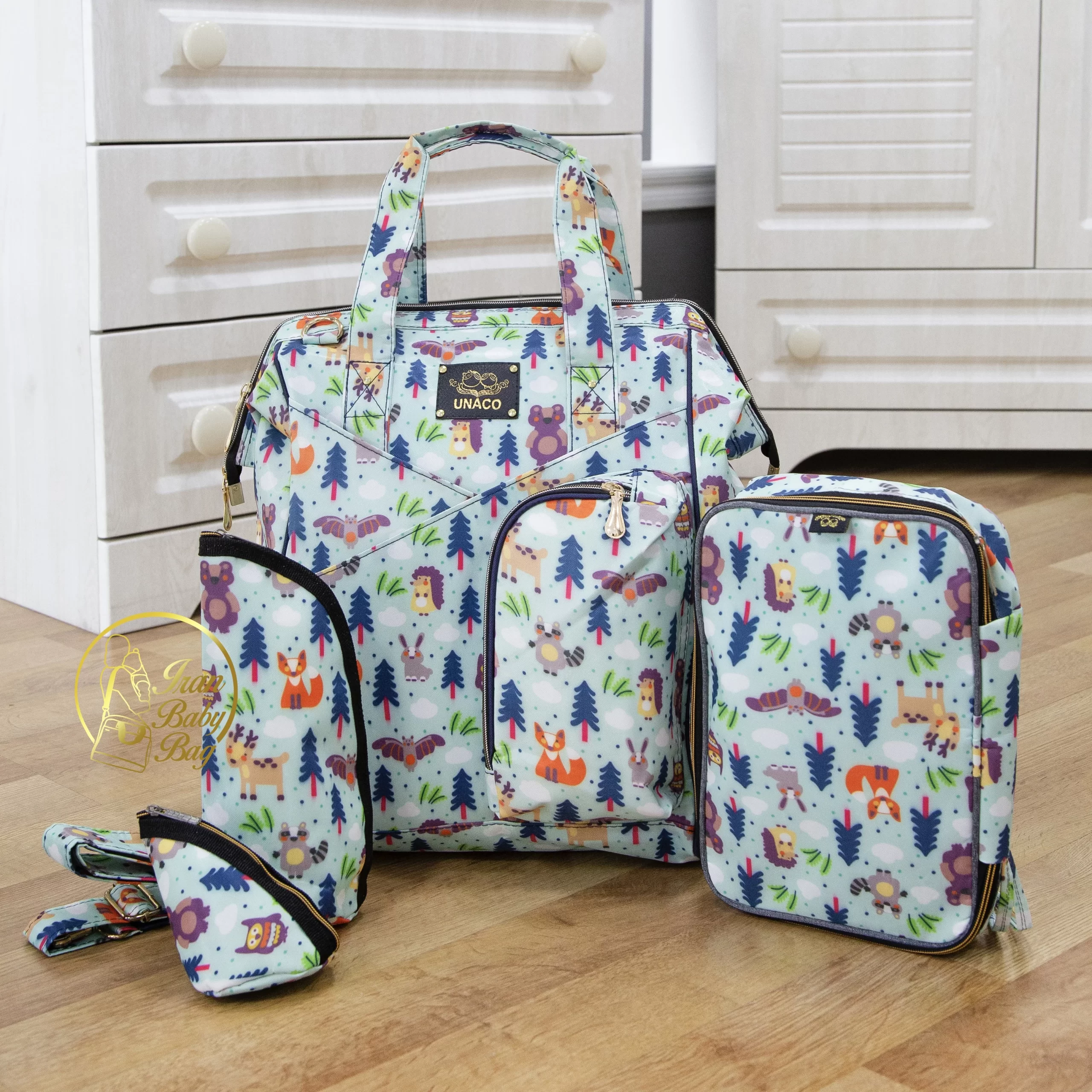 کیف وسایل نوزاد آنجل کوله پشتی لوازم نوزاد طرح دار کیف کوله لوازم بیمارستانی